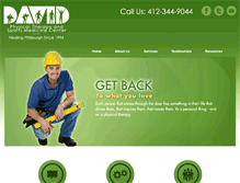 Tablet Screenshot of davidphysicaltherapy.com